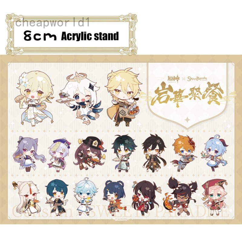 Mô hình nhân vật anime Genshin bằng acrylic dễ thương để bàn trang trí