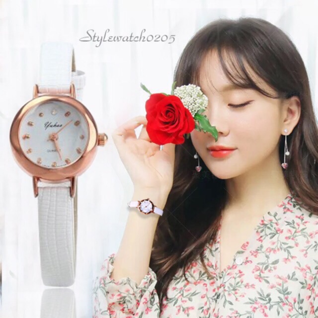 Đồng hồ nữ Yuhao mặt vát 3d nhỏ xinh