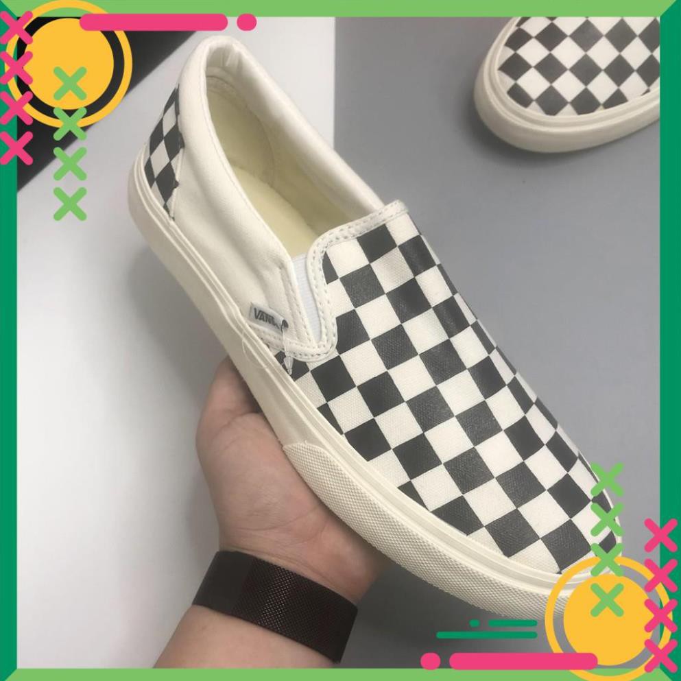 Giày Vans Slip On Checkerboard Caro Cao Cấp Đi Học Đi Chơi Full Size Nam Nữ (36-43)
