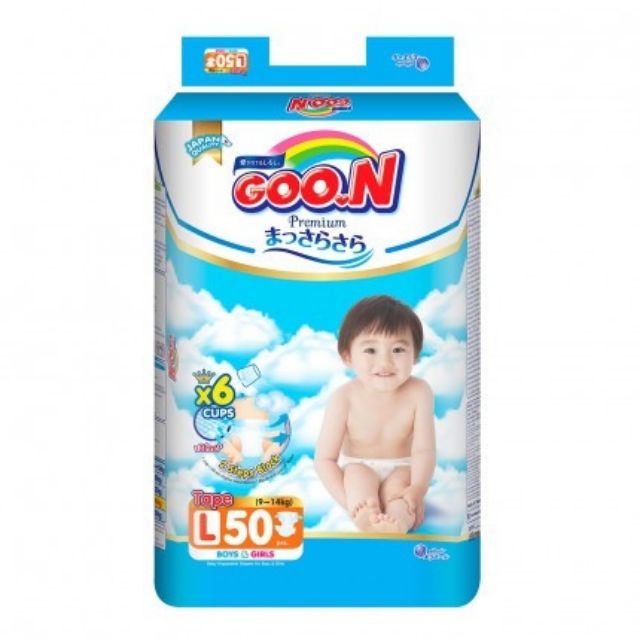 (Cắt tem) Bỉm Goon Premium mẫu mới quần/dán M60/L50/XL46/M56/L46/XL42/XXL36