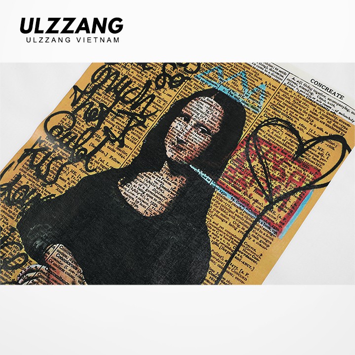 Áo thun tay lỡ ULZZANG cotton dáng unisex form rộng in hình mona reminder | BigBuy360 - bigbuy360.vn