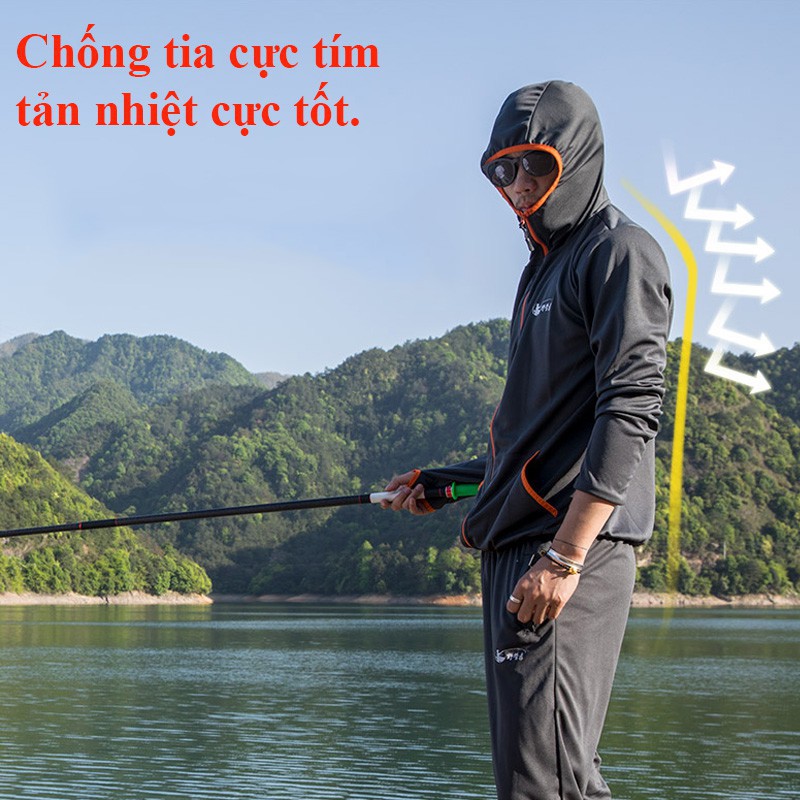Áo Chống Nắng_  Áo Câu Cá Chống Nắng Thông Hơi Kháng Tia UV cực tốt