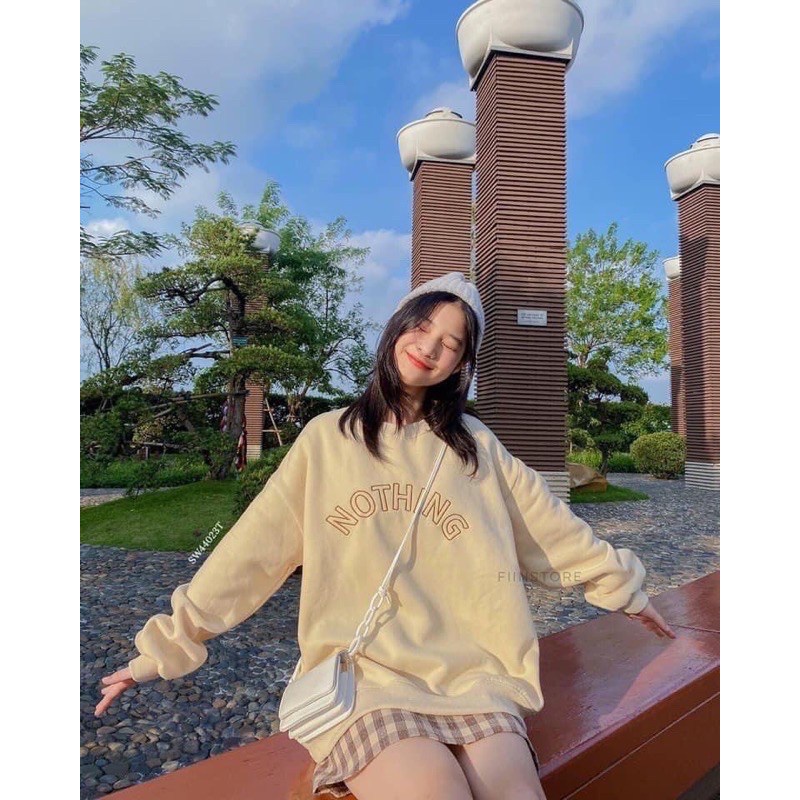 Áo sweater nam nữ Nothing phong cách, Áo nỉ bông ULZZANG form rộng Unisex Siêu Đẹp vải Dày AN09 Blem1 Store | WebRaoVat - webraovat.net.vn