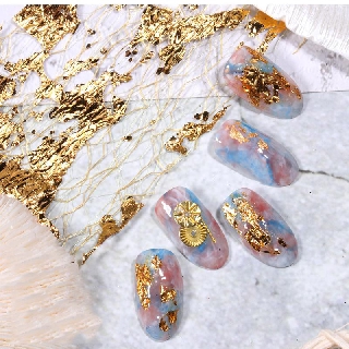 Lưới ren ẩn nhũ trang trí móng tay