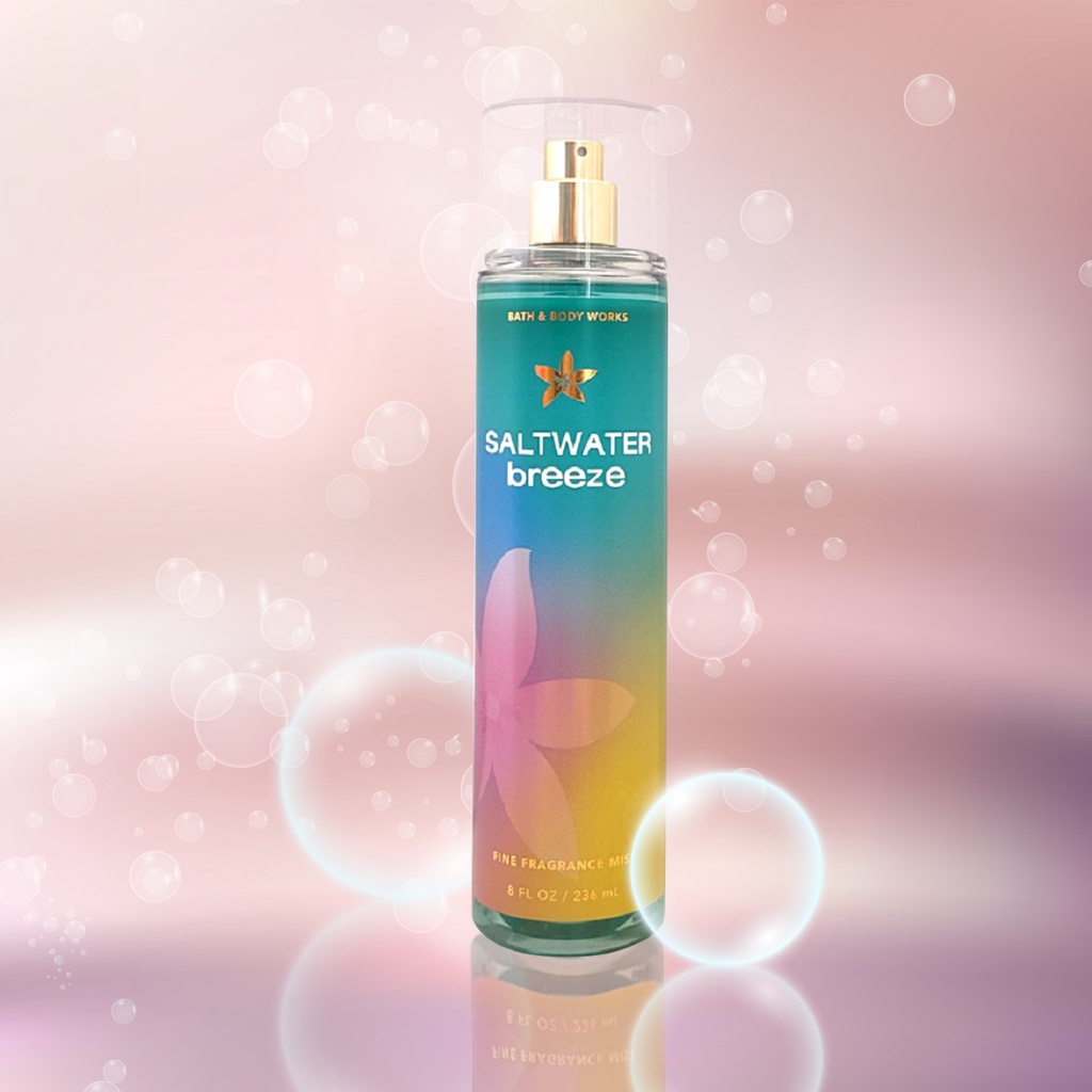 Xịt Thơm Toàn Thân Body Mist Bath And Body Works Saltwater breeze Nhẹ Nhàng Thanh Mát Chai 236ml