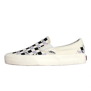 GIÀY SLIP-ON CARO TÍM ĐEN + Ảnh thật