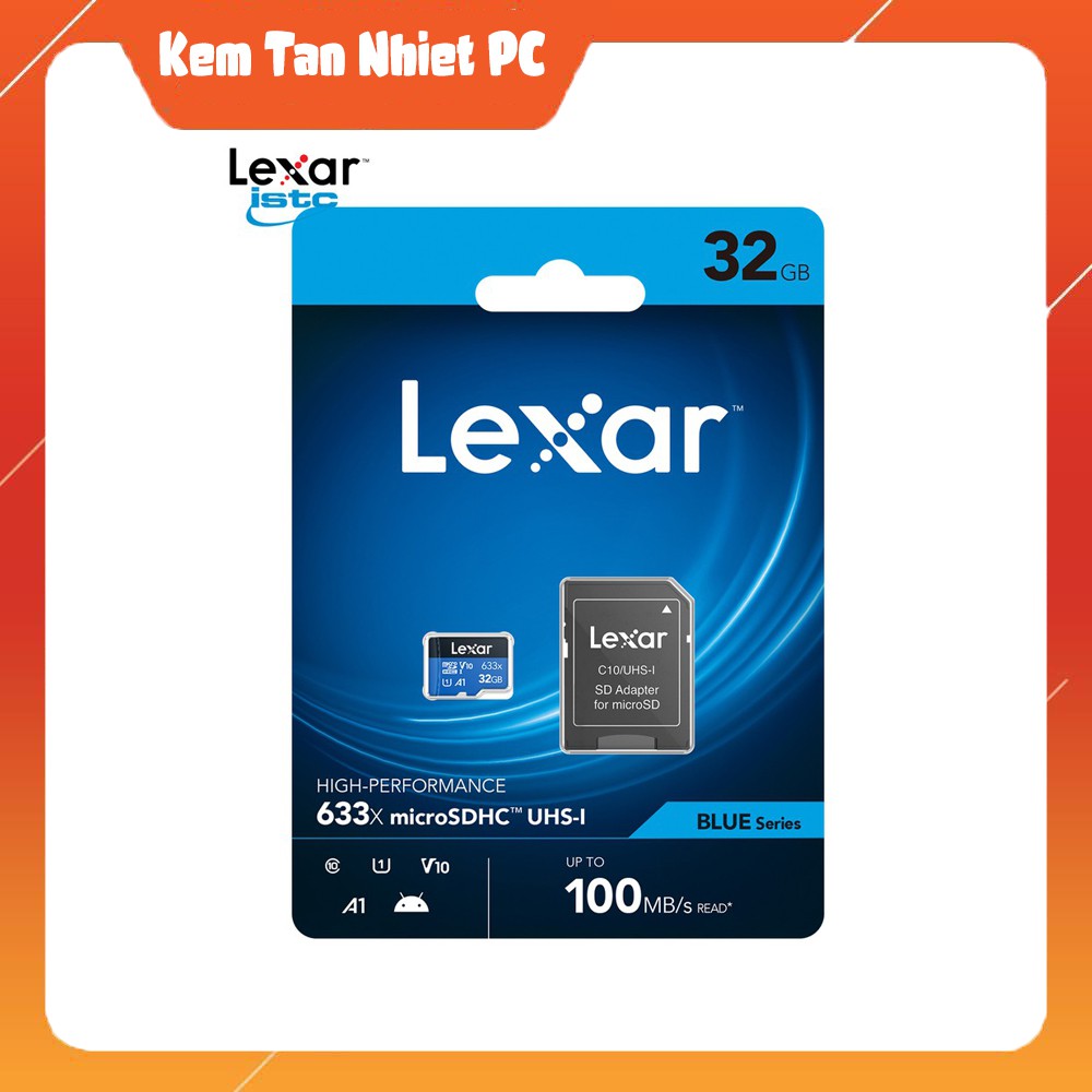 Thẻ Nhớ Lexar MicroSDHC UHS-I 32Gb Class 10 U1 100MB/s - Chính Hãng