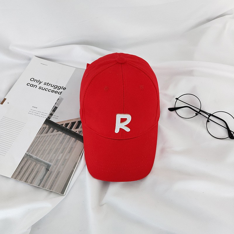 Mũ Lưỡi Trai Màu Sắc Tương Phản Thêu Chữ Phong Cách Hàn Quốc Cho Bé