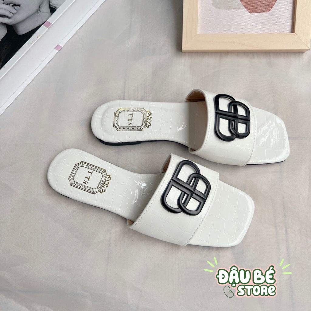 Dép Lê Nữ Bb Đế Bệt Thời Trang - Dép Quai Ngang Hở Mũi Hottrend 2022 - Daube - D042