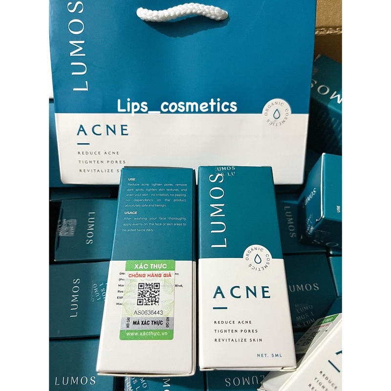 (Mẫu mới 2022 kèm túi)Serum Mụn Lumos acne 5ml chính hãng 100% công ty