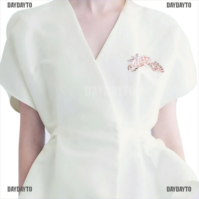 Trâm Cài Áo Hình Hoa Đính Ngọc Trai Giả Thời Trang Vintage