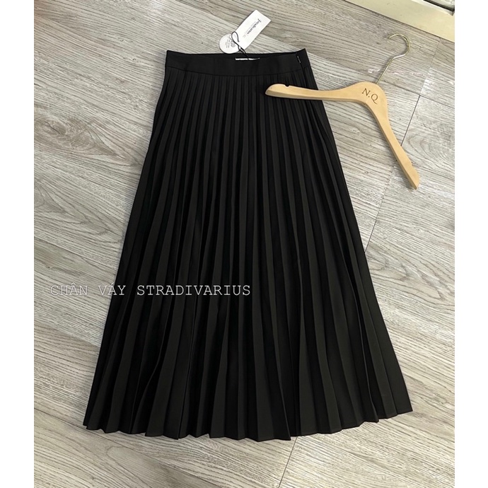 CHÂN VÁY XẾP LY STRA KÈM TÚI GIẤY