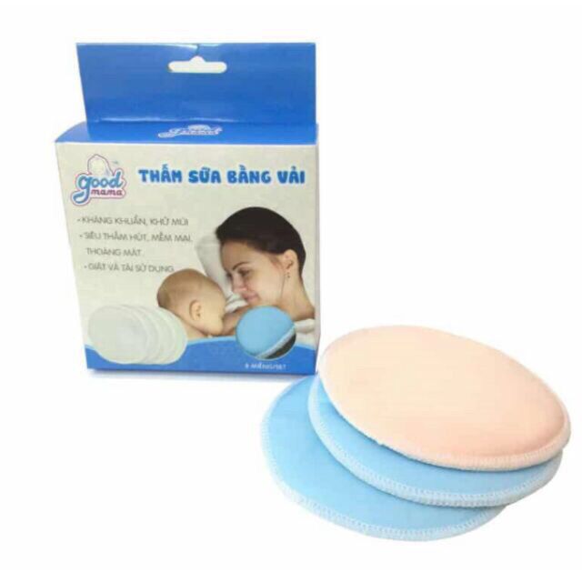 Thấm sữa bằng vải goodmama ( hộp 8 miếng)