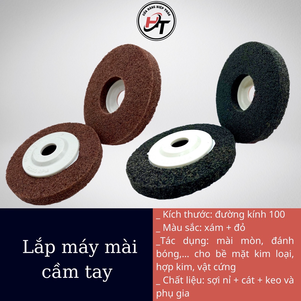 Nỉ đánh bóng inox xám đỏ bánh nỉ cá xấu loại tốt NX-ND