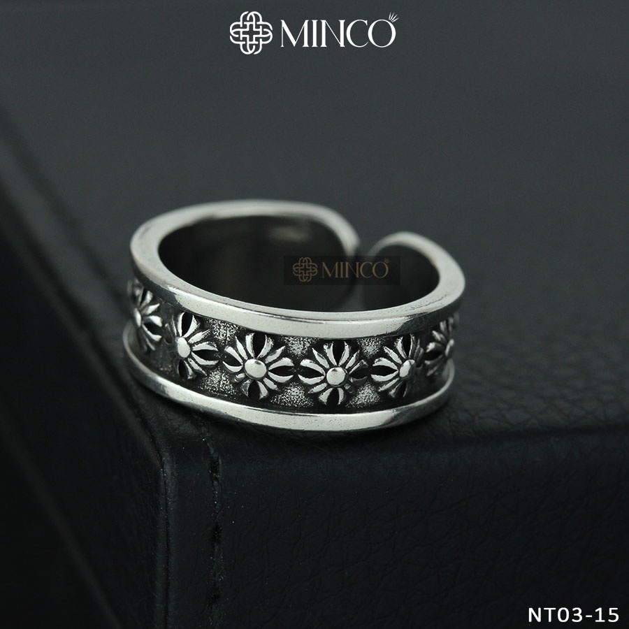 Nhẫn Nam Họa Tiết Chrome Heart Minco Accessories phong cách Cá Tính NT03-15
