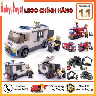 Đồ chơi lego city cảnh sát, xe cứu hỏa, đồ chơi xếp hình trí tuệ nhiều chi tiết, chất liệu nhựa ABS an toàn cho bé