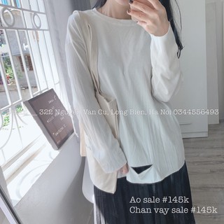 Áo pull trắng oversize Quảng Châu cao cấp SALE OFF