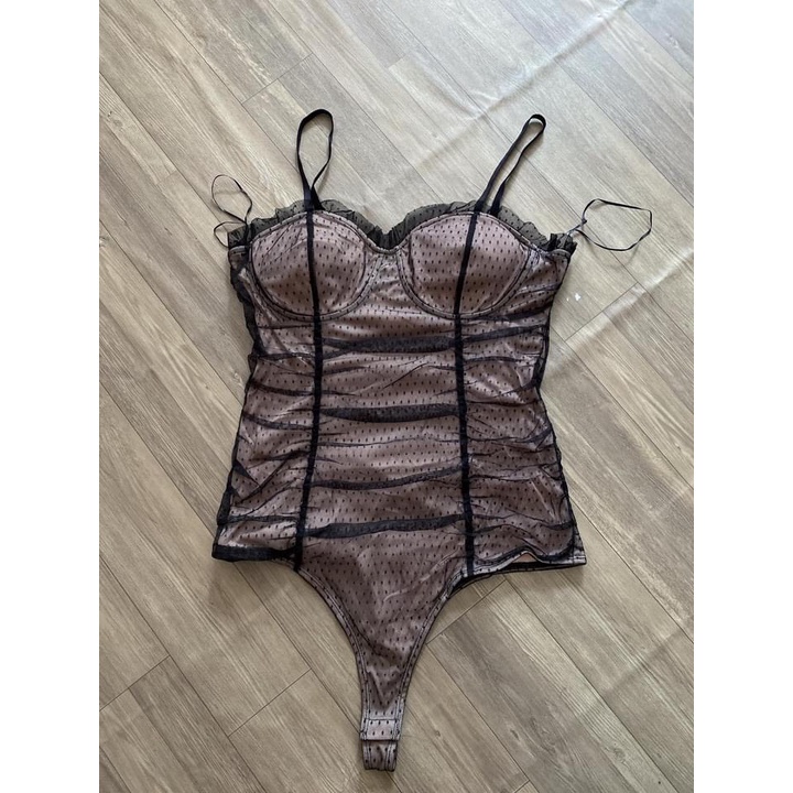 ✺♀✚Bodysuit ren xuất khẩu Lily White co giãn