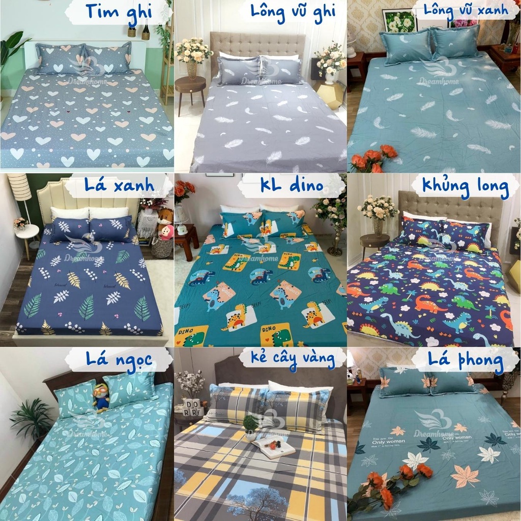 bộ ga trải giường bo chun 4 món Cotton hàn , drap giường cotton 100% dày dặn thoáng mát màu sắc đa dạng bắt mắt siêu hot