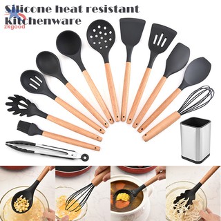 Dụng cụ nấu ăn bằng silicon chống dính an toàn tiện dụng cho nhà bếp