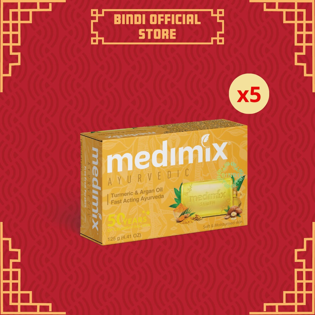 Set 5 Xà Phòng Medimix Nghệ &amp; Dầu Argan 125g/bánh