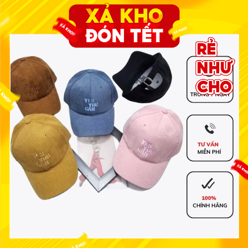 Mũ Lưỡi Trai Nam Nữ Jussy Fashion Nón Kết Yes You Can Phong Cách Nón Lưỡi Trai Chất Vải Nhung Gân Dày Mịn Thoáng Mát