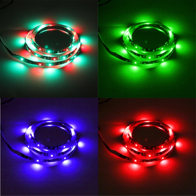 Dải Đèn LED 30 Bóng 5V 3528 RGB USB Chống Nước Trang Trí Nội Thất Lưng TV