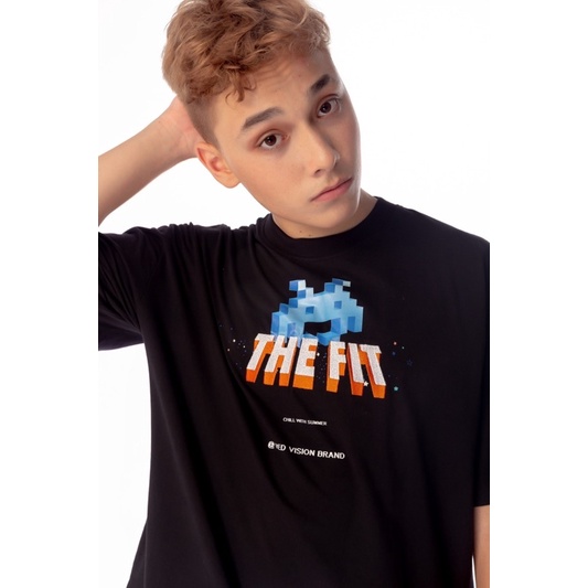 Áo thun UNISEX localbrand THE FIT GAME TEE BLACK, áo localbrand chính hãng thêu,in,in decal kết hợp, 100% cotton