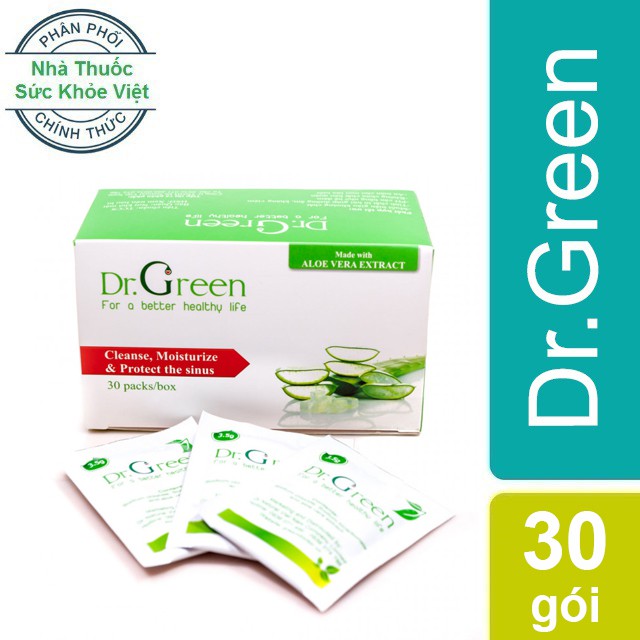 Muối rửa mũi Dr Green nha đam ( Hộp 30 gói )