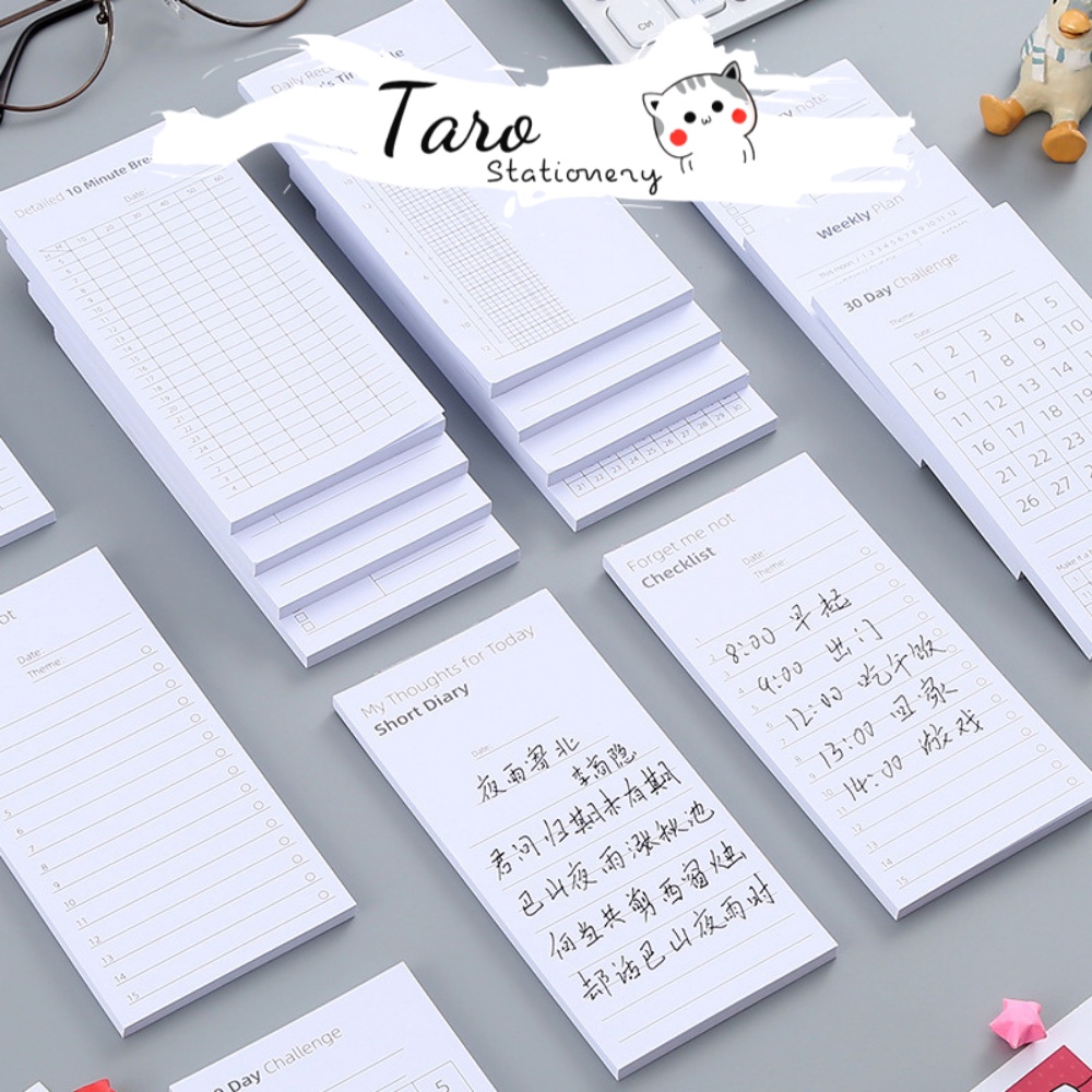 Giấy note ghi chú tiện dụng lên kế hoạch to do list N05 học từ vựng Simple Taro Stationery