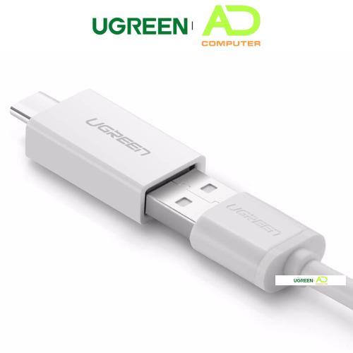 Cáp sạc và truyền dữ liệu UGREEN US165 2 in 1 dòng tối đa 2.4A, giao diện + Micro USB