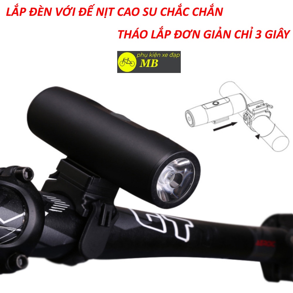 đèn pin xe đạp siêu sáng cầm tay vỏ nhôm cao cấp chống nước tuyệt đối nhập khẩu chính hãng DP08