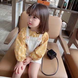 SET ÁO VÀNG CHẤM BI PHỐI