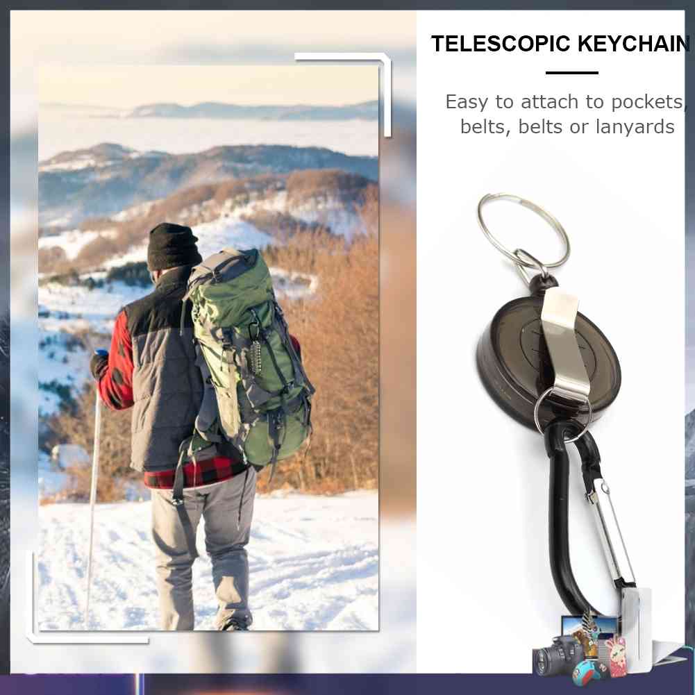 Móc Khóa Kim Loại Có Thể Thu Gọn Chống Trộm Tiện Lợi