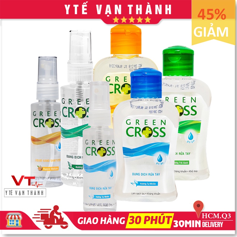 ✅ Nước Rửa Tay Khô: Green Cross Diệt khuẩn 99% (hàng công ty) - VT0314
