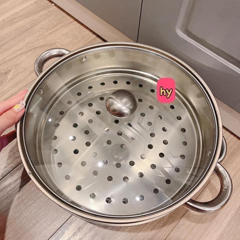 Nồi hấp inox 2 tầng 28cm