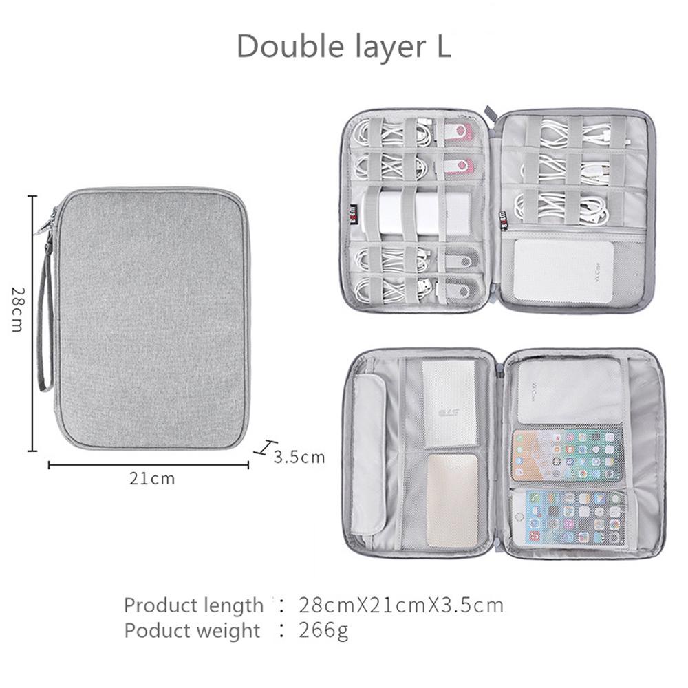 TAYLOR1 Túi Đựng Dây Cáp Sạc / Tai Nghe / Sạc Dự Phòng Chống Bụi Tiện Dụng Mang Theo Du Lịch