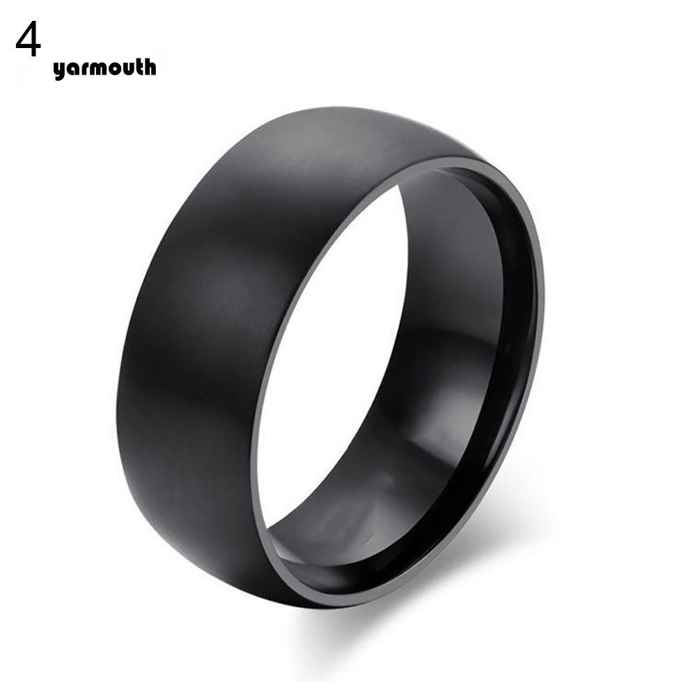 Nhẫn Thép Titan Bản Rộng 8mm Cá Tính Cho Nam