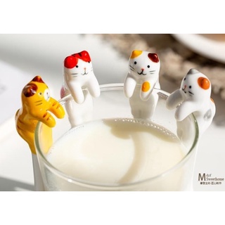 Thìa mèo sứ mini cute