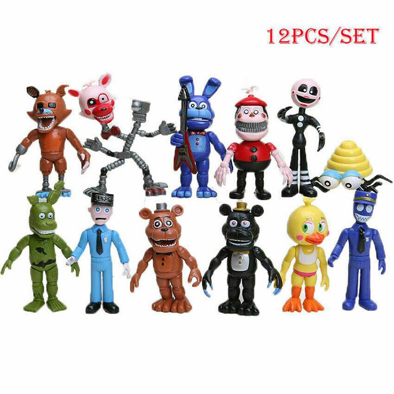 Set 12 Mô Hình Đồ Chơi Nhân Vật Trong Five Nights At Freddy 's Chica Freddy