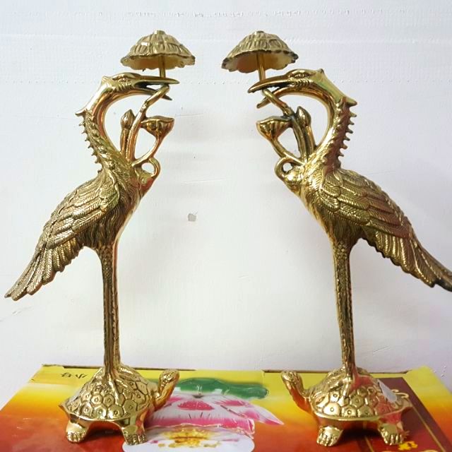 Đôi Hạc Đồng Nguyên Chất 24cm,30cm