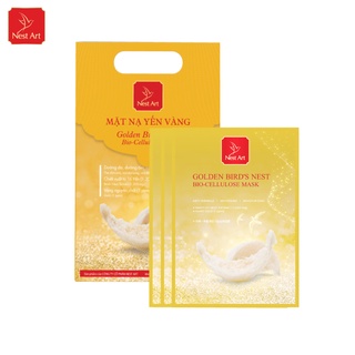 Combo 3 Mặt Nạ Yến Vàng Chống Lão Hóa Làn Da Nest Art Bio Cellulose Mask 25ml/miếng
