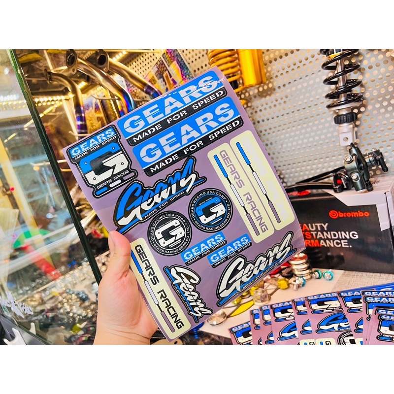 Tem Sticker set Gears Decal Logo ✌