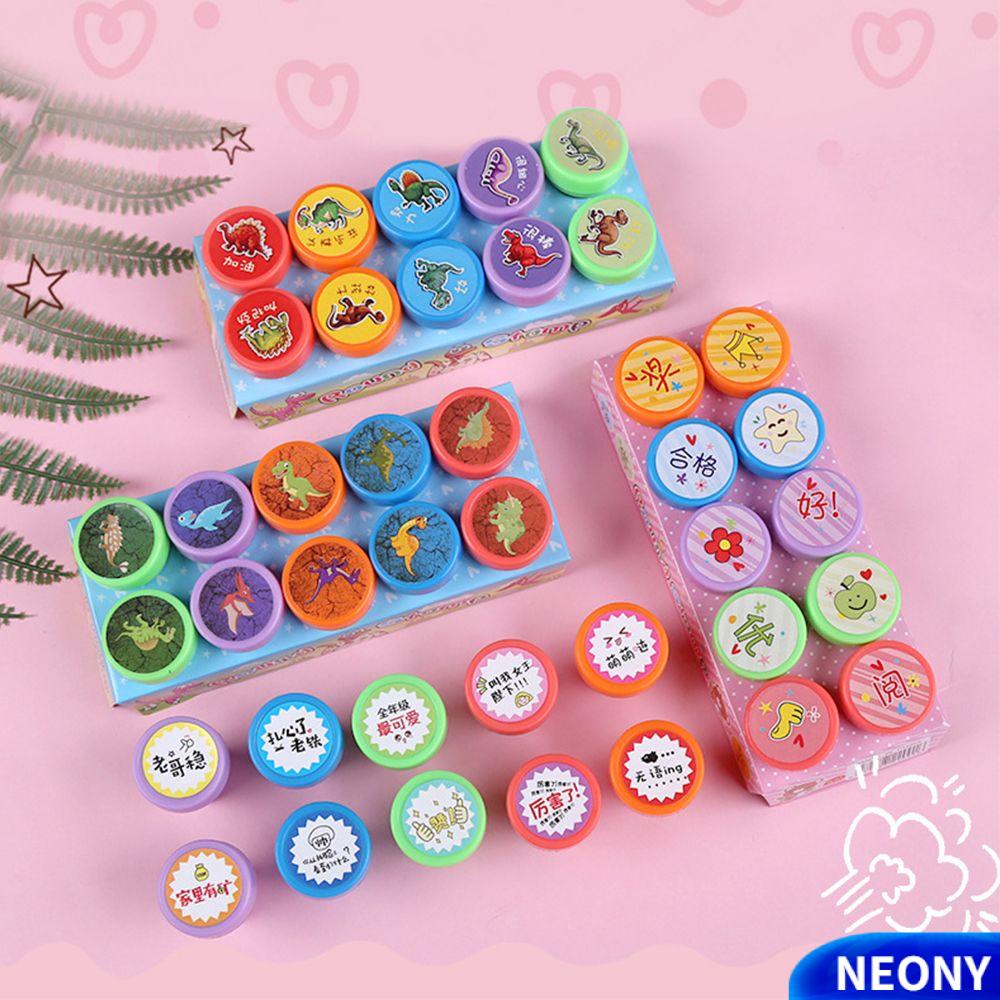 Set 10 đồ chơi con dấu hoạt hình dễ thương cho bé DIY