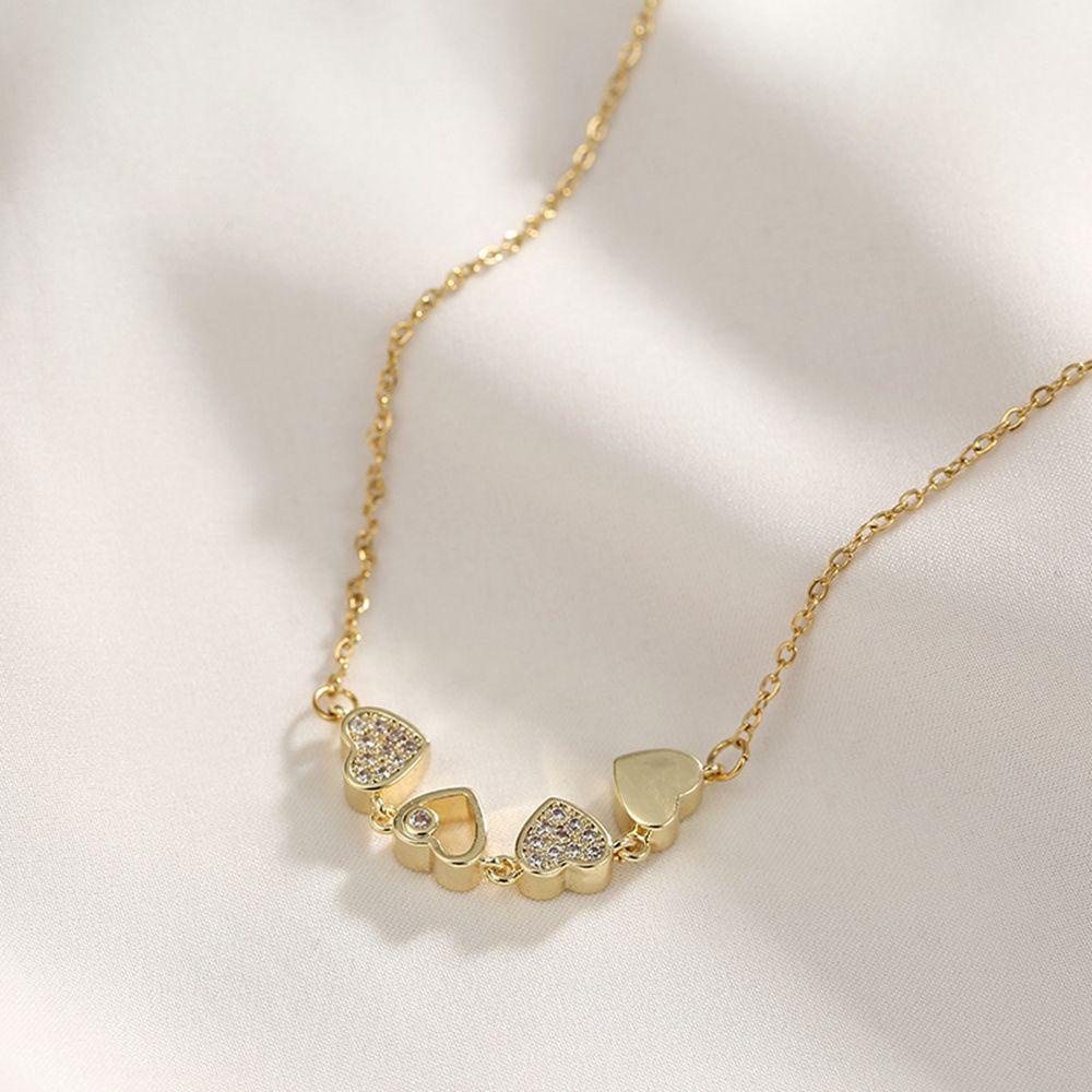 MOCHO Dây Chuyền Mặt Trái Tim Đính Đá Thời Trang Cho Nữ