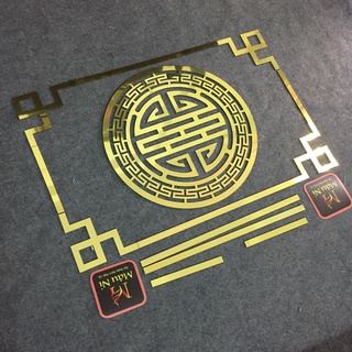 sx - [ ĐỒ TRANG TRÍ BÀN THỜ ] Ốp viền trang trí bàn thờ MÂU NI dùng dán sau bàn thờ gia tiên, tủ thờ, bàn thờ chung cư