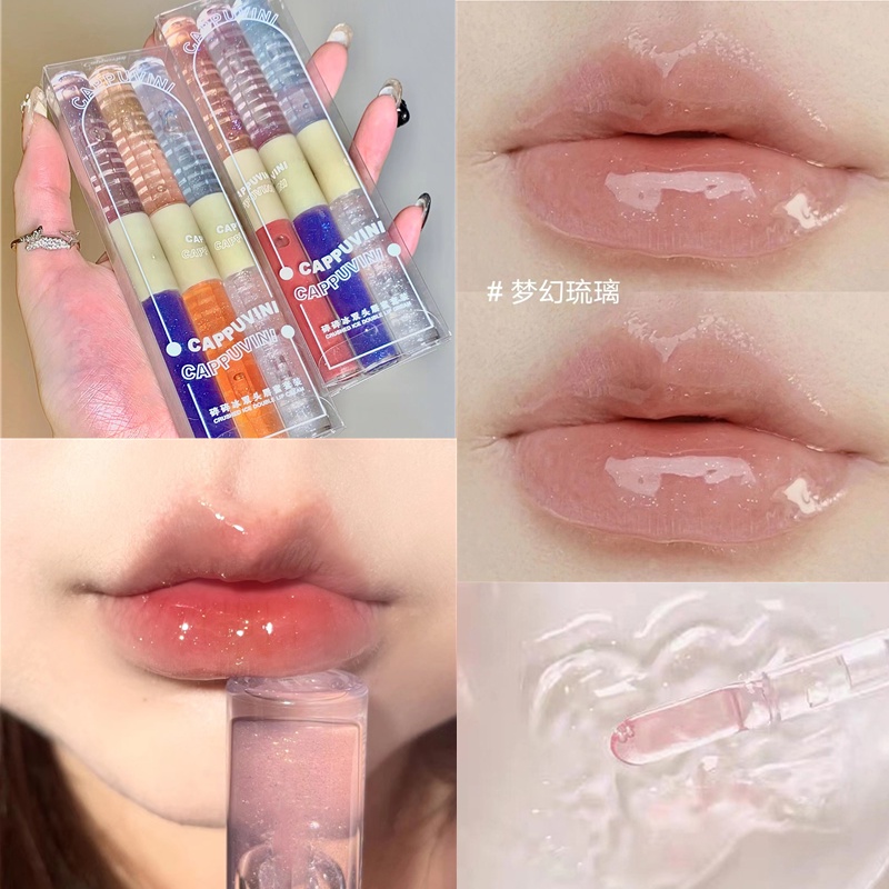 Son bóng Cappuvini sắc tố cao lâu trôi 2 đầu 2 trong 1