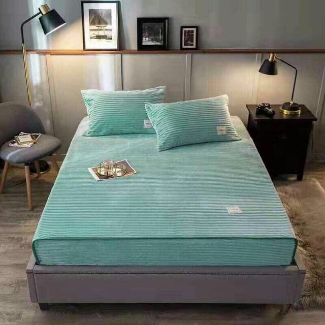 XẢ HÀNG Set ga gối nỉ nhung tăm 3 món nhập khẩu xả hàng