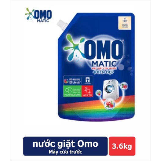 [Hỏa tốc] Nước giặt Omo cho MÁY CỬA TRƯỚC sạch bền màu trọng lượng từ 2kg đến 3.6kg