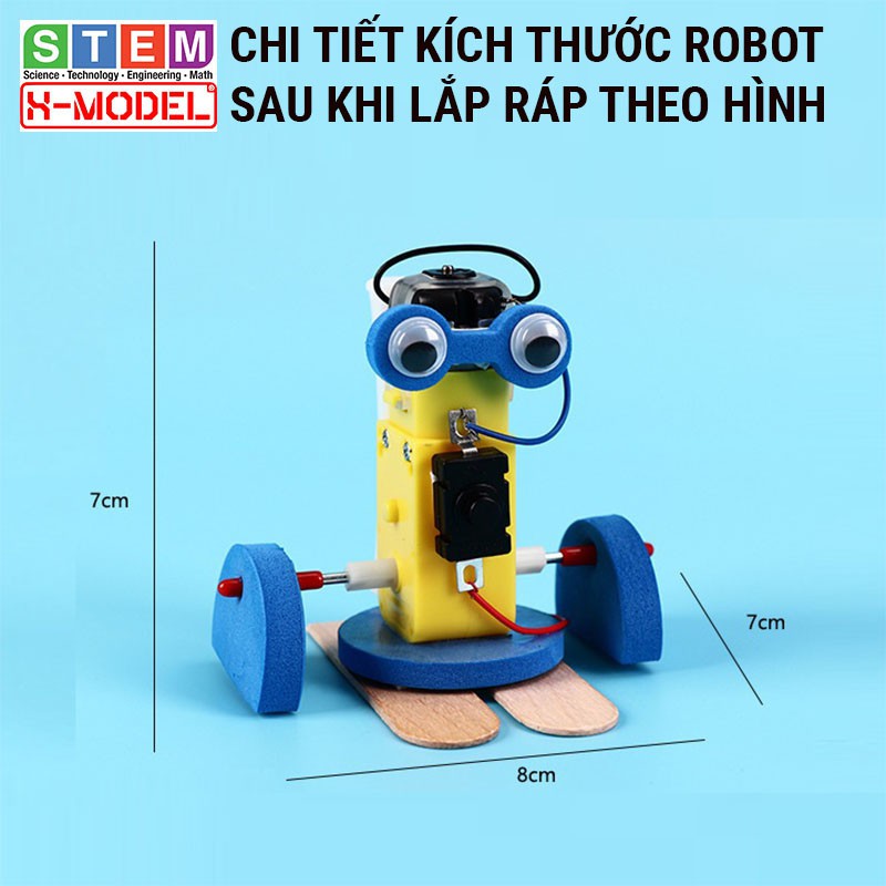 Bộ mô hình robot đi bộ điện tự chạy bằng pin ST75 cho bé lắp ráp X- MODEL, Đồ chơi tự làm DIY| Giáo dục STEM, STEAM